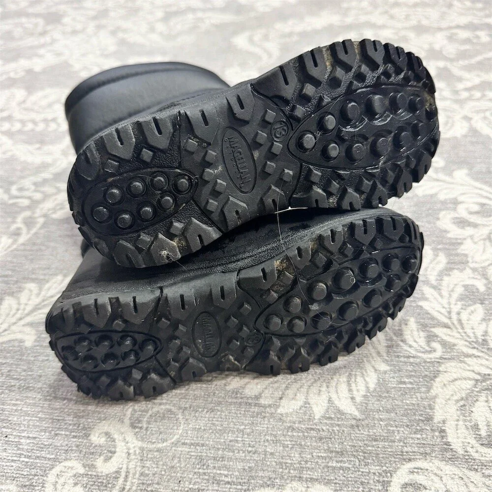 Magellan Outdoors Youth Snow Boots Unisex Kids Black Side Zip Insulated